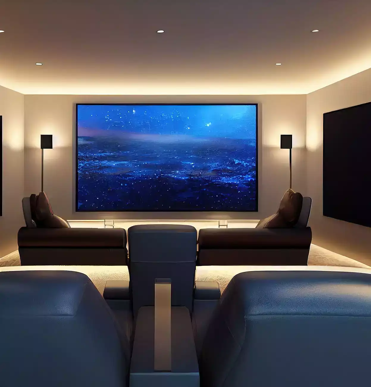 Ένα οικιακό home Theater.