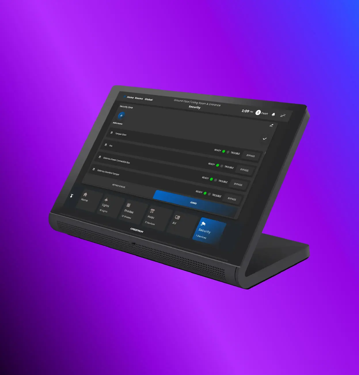 Ένα οικιακό home Theater.